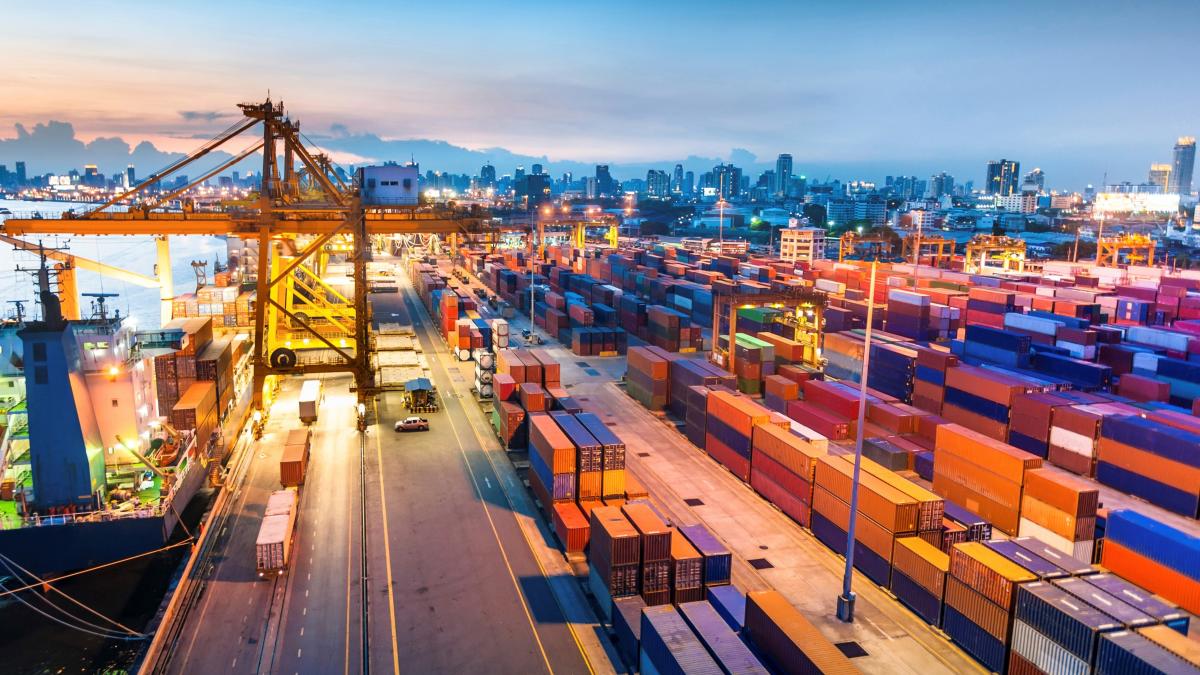 shipping container yard